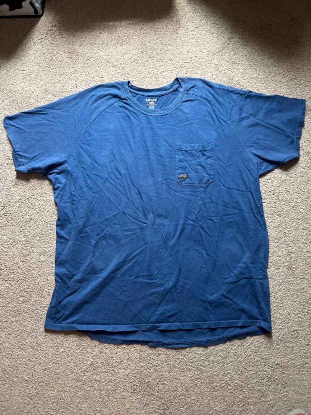 Ariat Rebar Men’s Blue Cotton T Shirt 3XL